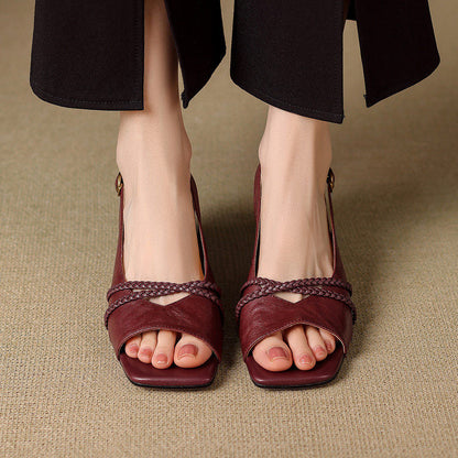 Bianca Genuine Leather Slingbacks