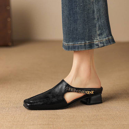 Nella Leather Mules