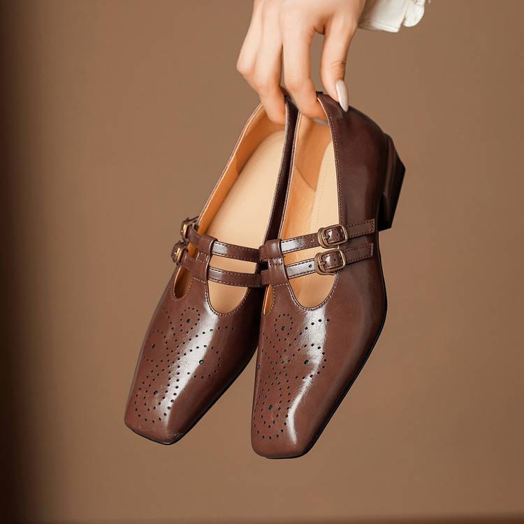 Marisol | Brogued Dual-Strap Mary Jane Pump