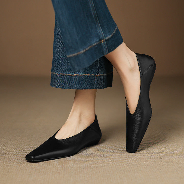 Amira Genuine Leather Flats