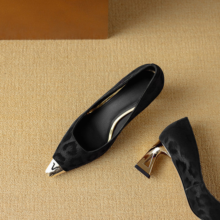 Alesia Genuine Leather Heels