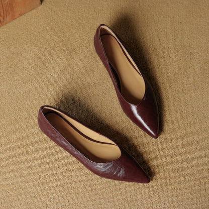 Nera Genuine Leather Flats