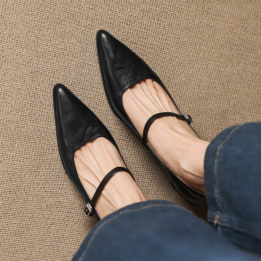 Breya Genuine Leather Heels