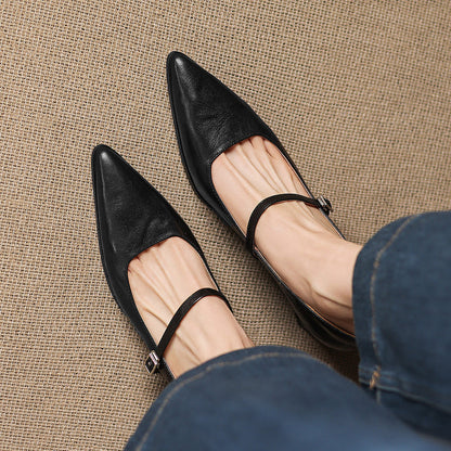 Breya Genuine Leather Heels