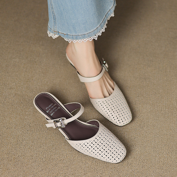 Nilda Genuine Leather Mules