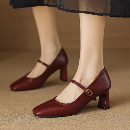 Lizel Leather Heels