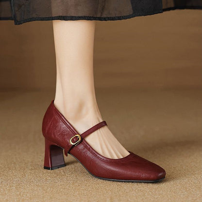 Lizel Leather Heels