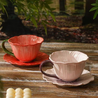 Poppy Flowers Tea Cup Set