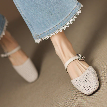 Nilda Genuine Leather Mules