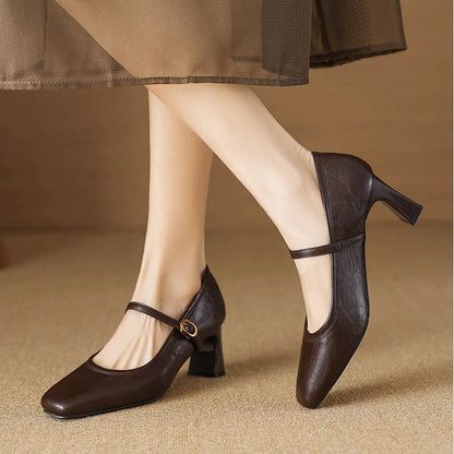 Lizel Leather Heels