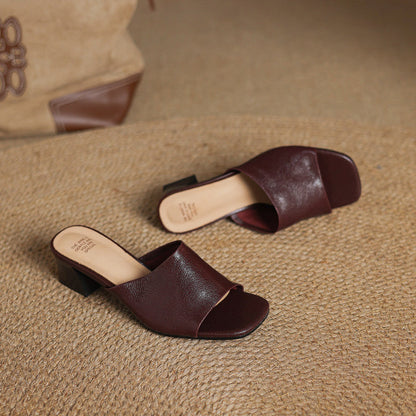 Lomar Genuine Leather Mules
