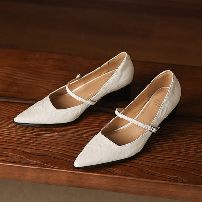 Breya Genuine Leather Heels