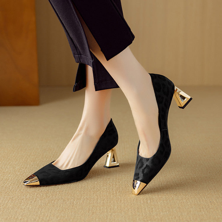 Alesia Genuine Leather Heels