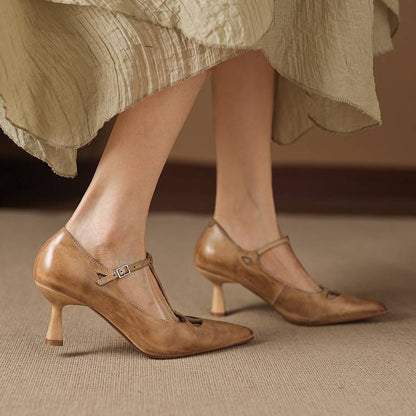 Lucia Genuine Leather Heels