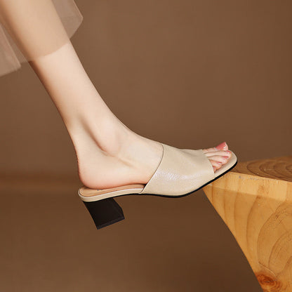 Lomar Genuine Leather Mules