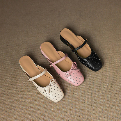 Belle Genuine Leather Mules