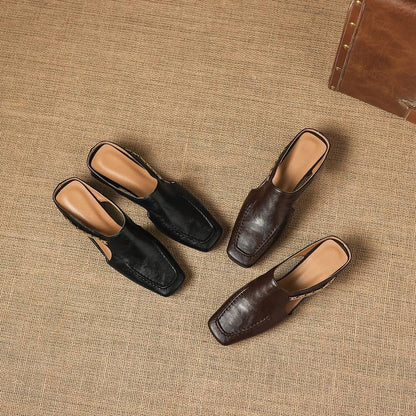Vyla Genuine Leather Mules