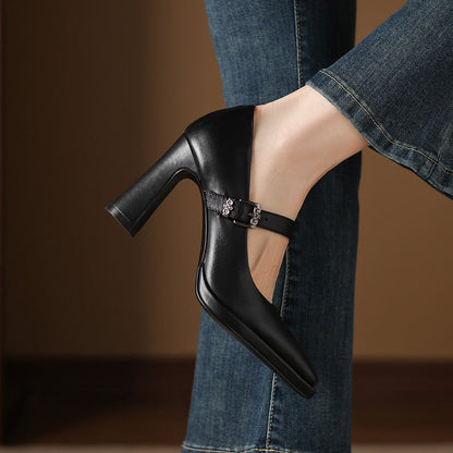 Clara Genuine Leather Heels