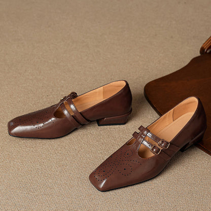 Marisol | Brogued Dual-Strap Mary Jane Pump
