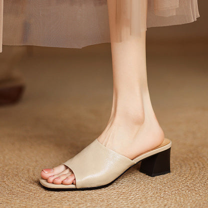 Lomar Genuine Leather Mules