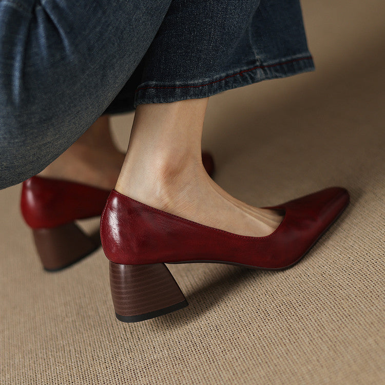 Milla Genuine Leather Heels