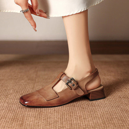 Varetta Genuine Leather Heels