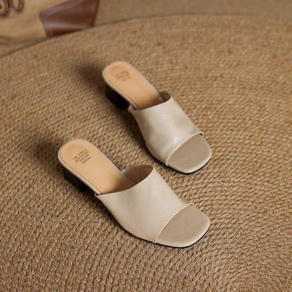 Lomar Genuine Leather Mules