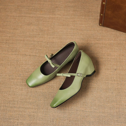 Dalia Genuine Leather Mary Jane Heels