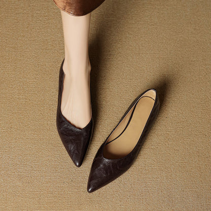 Nera Genuine Leather Flats