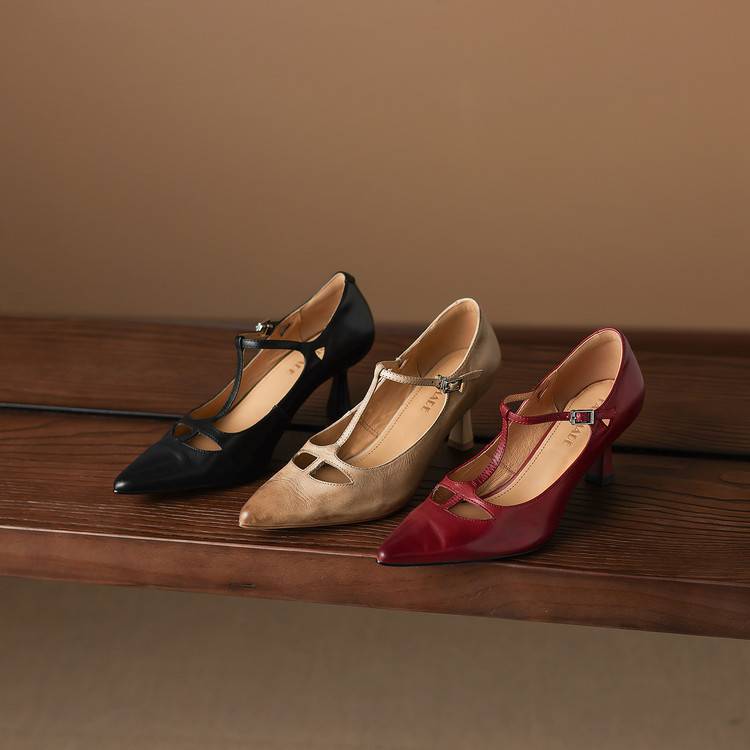 Lucia Genuine Leather Heels