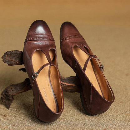 Bia Genuine Leather Flats