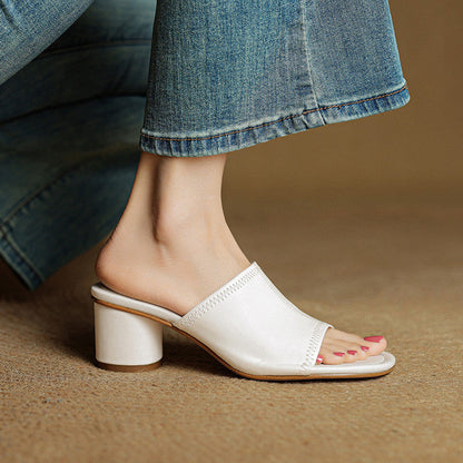 Amira Genuine Leather Mules