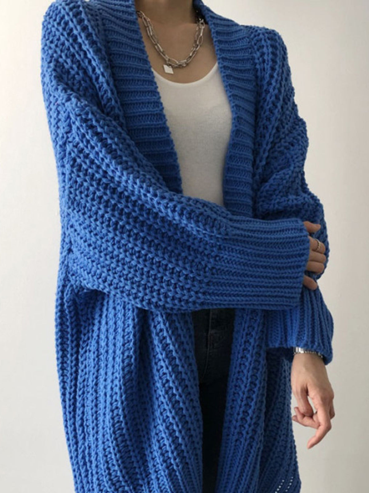Oversized Split Knit Cardigan