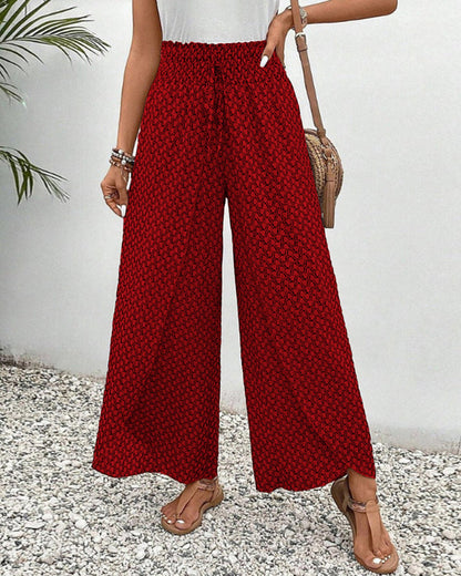 Catherine – Smocked Wide Leg Pants