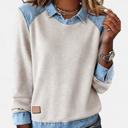 Gloria | Contrast-Panel Pullover