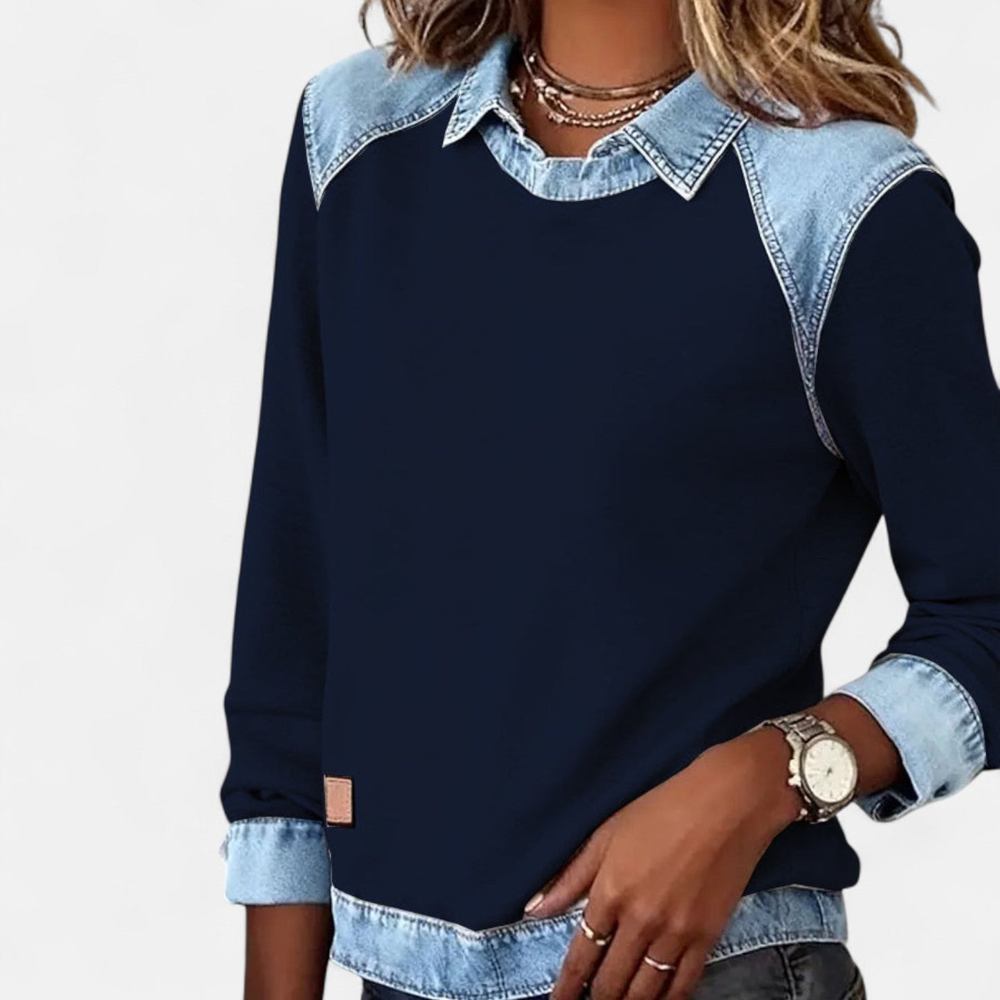Gloria | Contrast-Panel Pullover