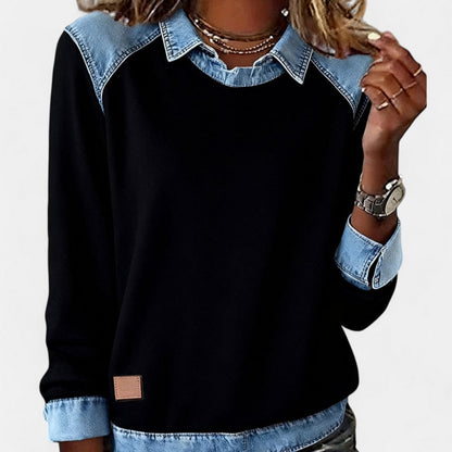 Gloria | Contrast-Panel Pullover