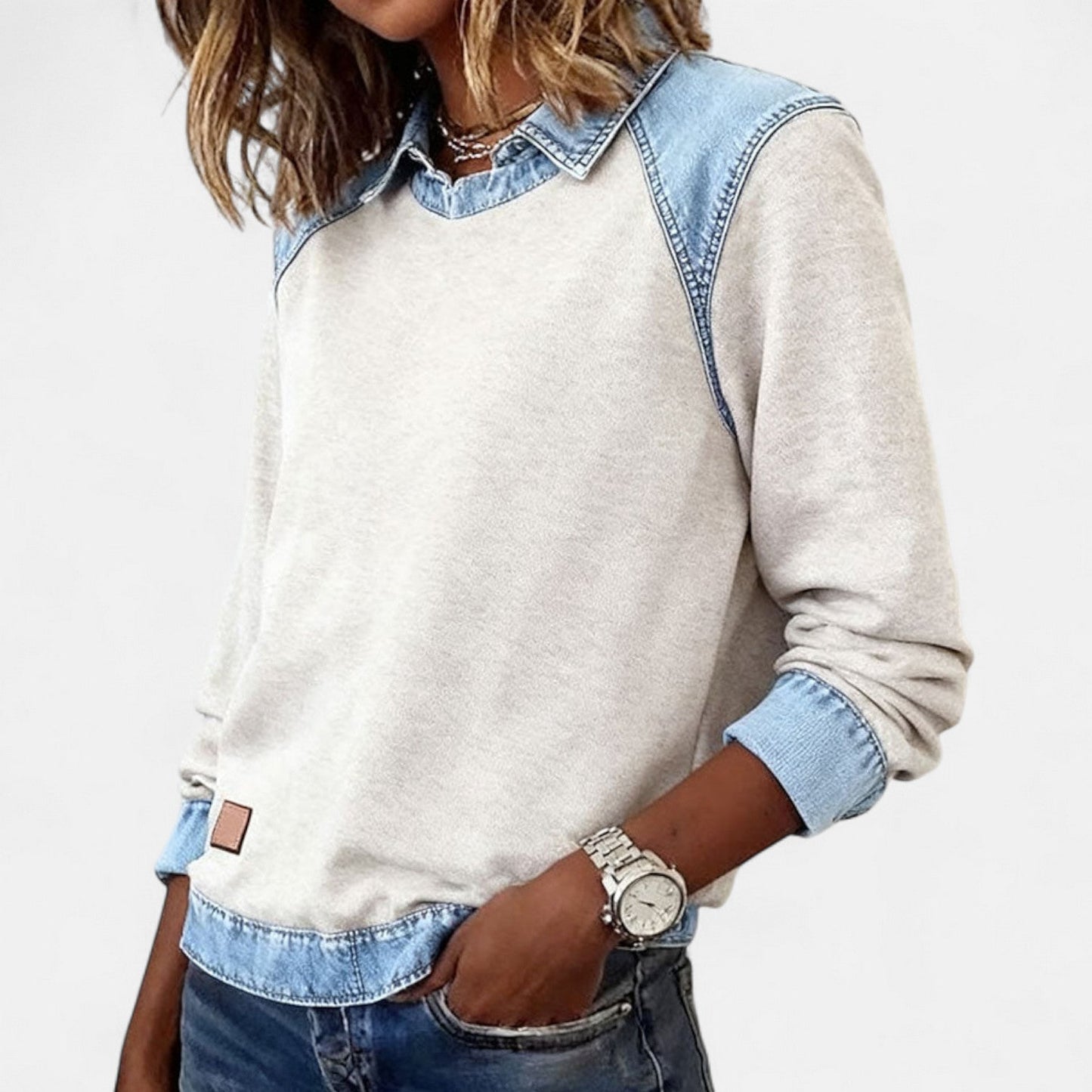 Gloria | Contrast-Panel Pullover