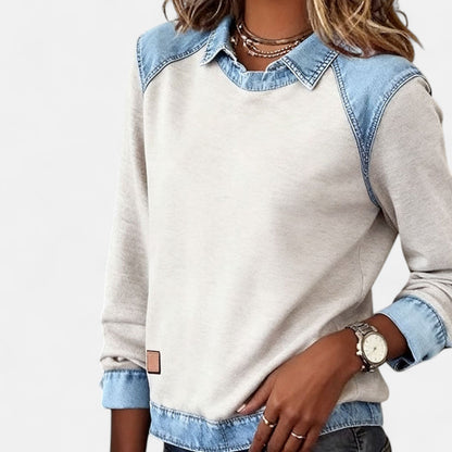 Gloria | Contrast-Panel Pullover