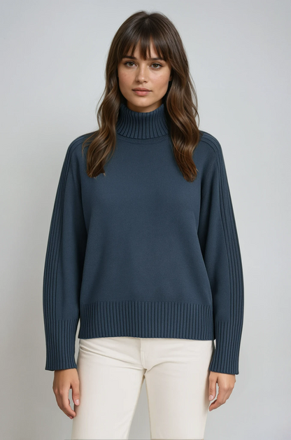 Fern | Ribbed Mock Neck Sweater