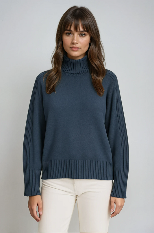 Fern | Ribbed Mock Neck Sweater
