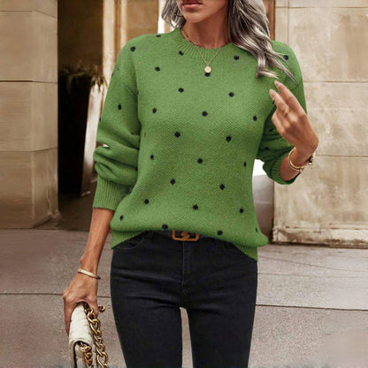 Marigold | Cosy Polka Dot Knit Sweater