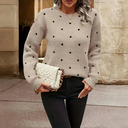 Marigold | Cosy Polka Dot Knit Sweater