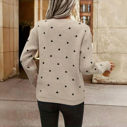 Marigold | Cosy Polka Dot Knit Sweater