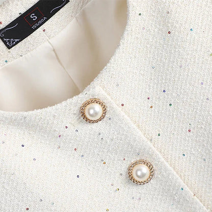 Rovena Pearl Button Blazer