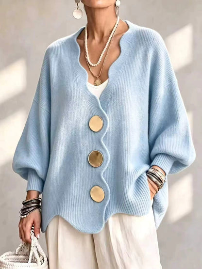 Carla | Loose Button Knit Cardigan