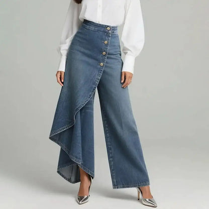 Elara Wide Leg Denim Pants