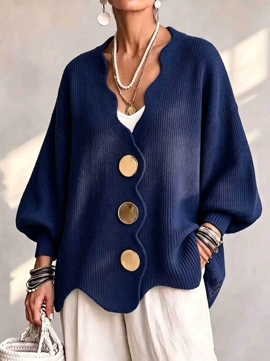 Carla | Loose Button Knit Cardigan