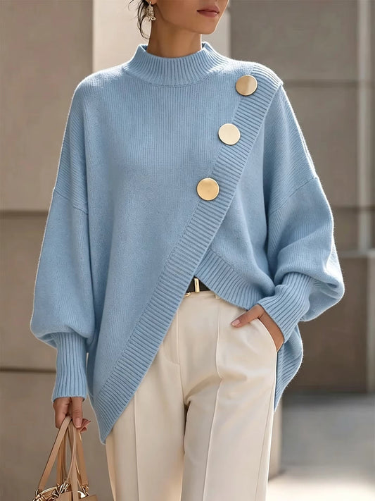 Celia | Button Detail Knit Sweater
