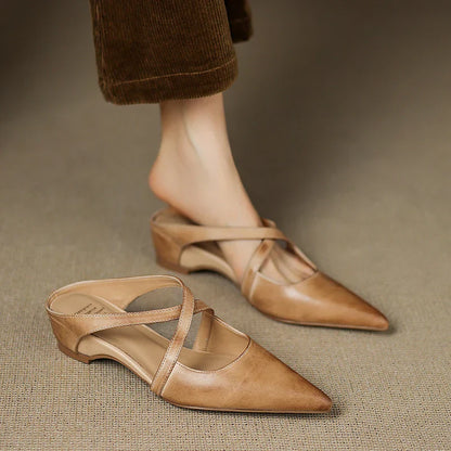 Genuine Leather Mules